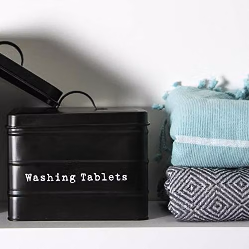 Harbour Housewares Washing Tablet Storage Container in Black – 4