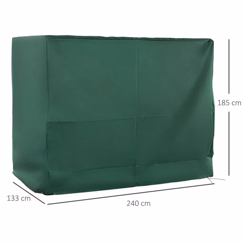 STILVORA Water Repellent Outdoor Swing Chair Cover, Green, W: 240 cm, D: 133 cm – 2