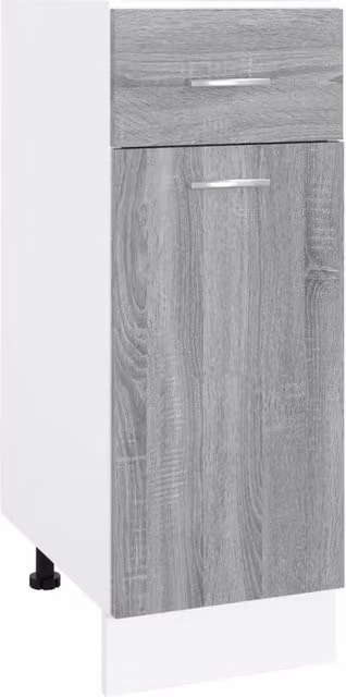 Berkfield Home Grey Sonoma Drawer Bottom Cabinet, W: 30 cm, D: 46 cm, H: 81.5 cm – 1