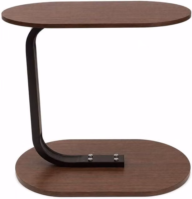 MANTRARAJ Brown Minimalist Side Table for Bedroom, Living Room or Home Office