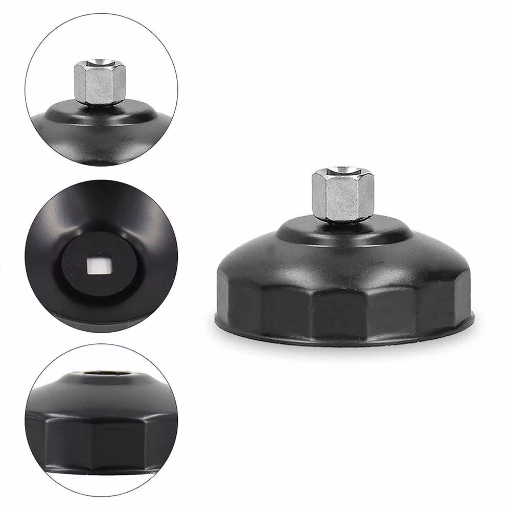 Ventryn 16-Piece Aluminium Alloy Oil Filter Wrench Socket Kit in Black – 3