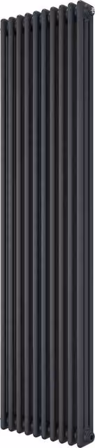 Agadon Kylo 3 Vertical Column Designer Radiator in Anthracite Grey, H: 180 cm, W: 47 cm