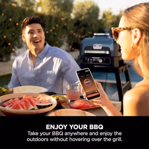 Ninja Woodfire Pro Connect XL Electric BBQ Grill and Smoker, Black and Blue – 6