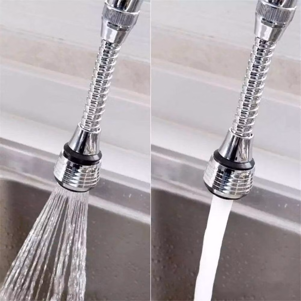Kelvenix Bendable Extender Faucet Spray Head with Swivel Spout in Silver Chrome – 3