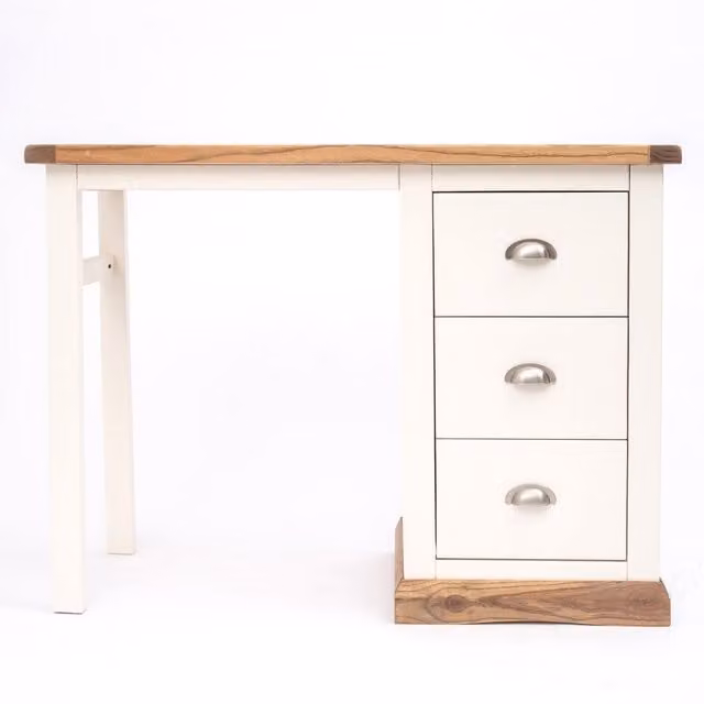 Cabinet Bits Tropea 3 Drawer Dressing Table in White Ash Wood