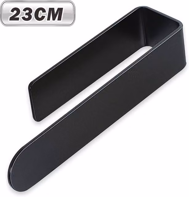 SPETLEK Black Metal Adhesive Bathroom Hand Towel Holder, 23 cm