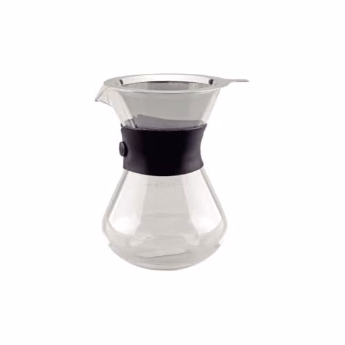 Tramontina Pour Over Coffee Maker with Stainless Steel Filter, 400ml, Transparent Glass