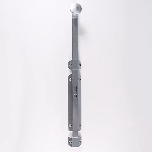 Loops Extended Surface Mounted Flat Door Bolt Lock in Silver, 355 x 35.5 mm