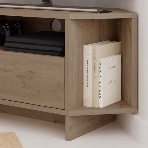 HOCUS PICUS Modern Oak Effect Corner TV Unit – 4