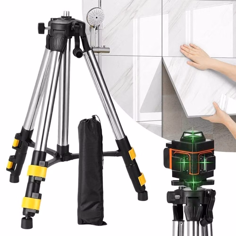 FLAVORA Adjustable Stainless Steel Tripod Stand with Extension Bar, Black – 5