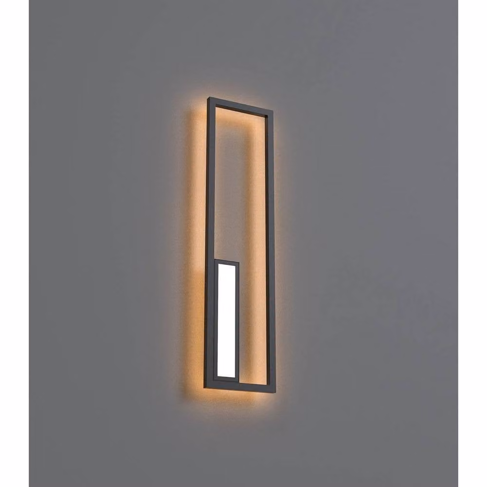 Netlighting Boutique Rectangular Dimmable LED Wall Lamp, Black, 40W, 3000K, 2250lm – 2