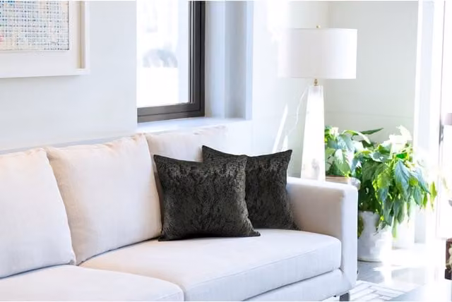 NewEdgeBlinds Plain Black Velvet Square Cushion Cover, W/D/H: 43 x 43 x 2 cm