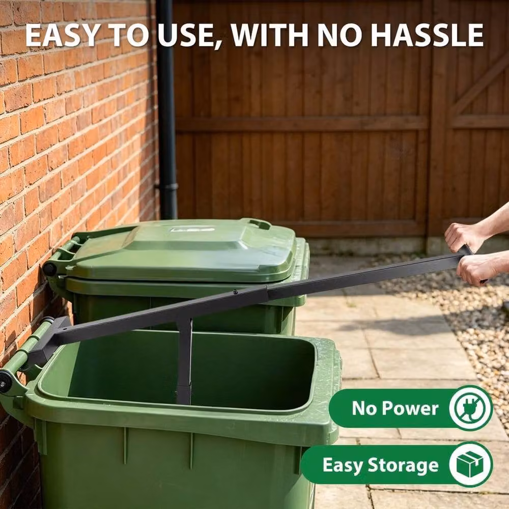 NESTLUNE Black Wheelie Bin Compactor Press W/D/H: 100 x 15 x 15 cm – 4