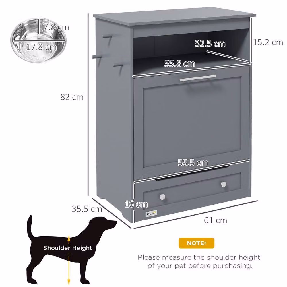 FORGEVIO Pet Feeder Station for Dogs and Cats in Grey – 2