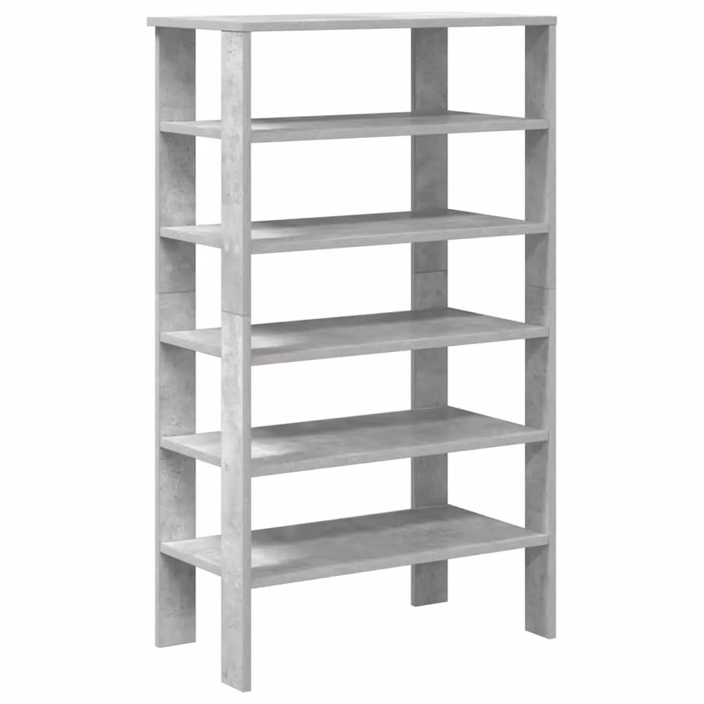 Berkfield Home Concrete Oak Shoe Rack in Grey, W/D/H: 61 x 32 x 105 cm – 2