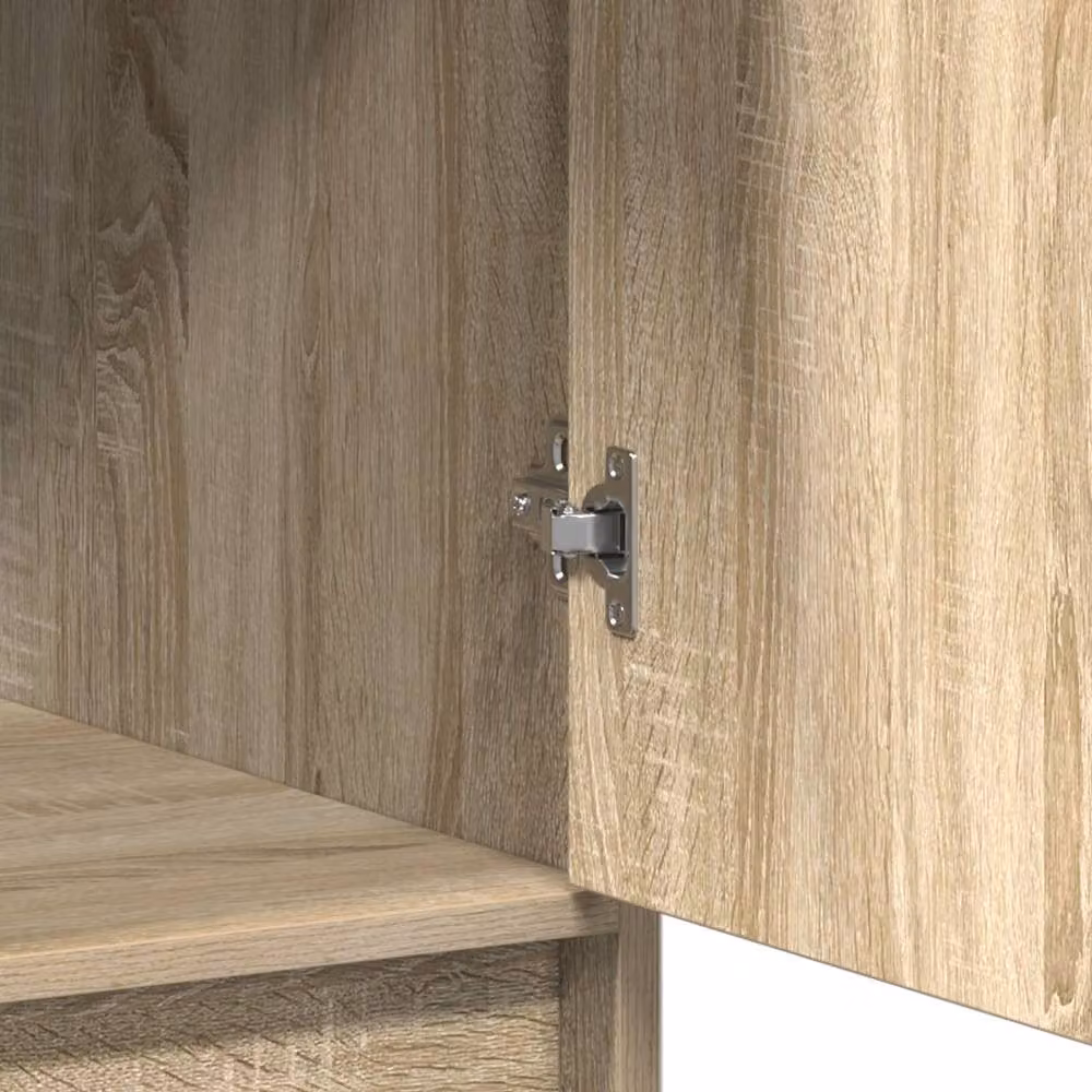Berkfield Home Sonoma Oak Highboard in Brown, W/D/H: 40 x 41 x 135 cm – 3