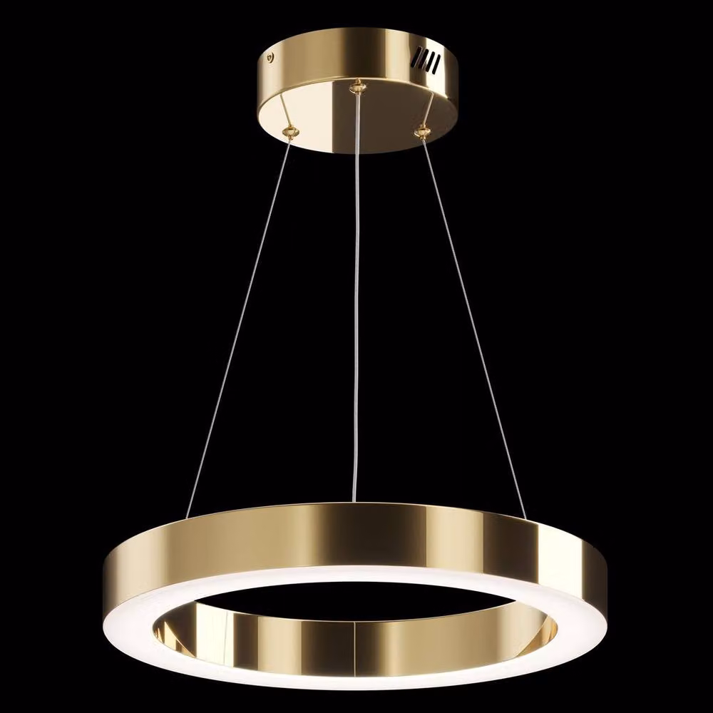 Maytoni Saturno Modern LED Ring Pendant Light in Gold/Brass, 2500lm, 4000K – 2