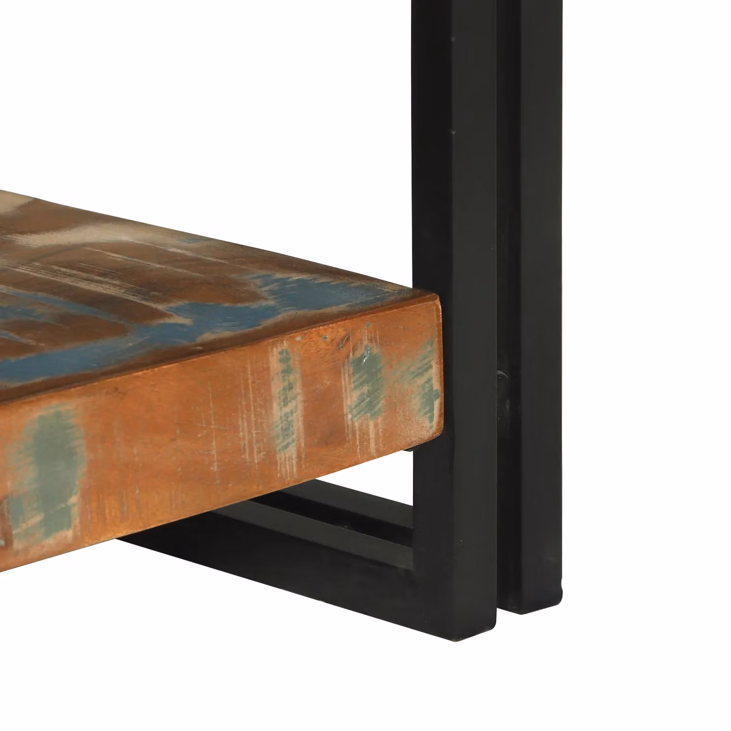 Berkfield Home Industrial Reclaimed Solid Wood Coffee Table in Brown and Multicolour, W/D/H: 120 x 50 x 38 cm – 5