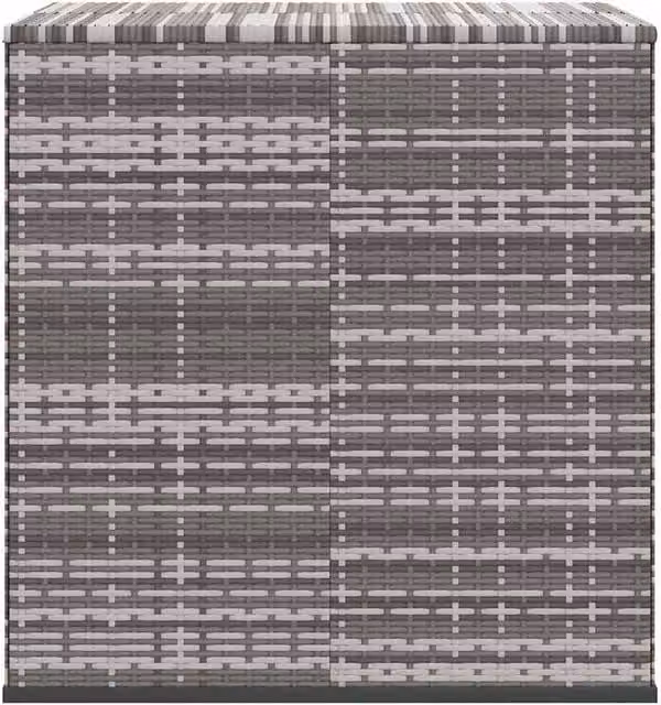 Berkfield Home Durable PE Rattan Garden Cushion Box in Grey, W/D/H: 100 x 97.5 x 104 cm