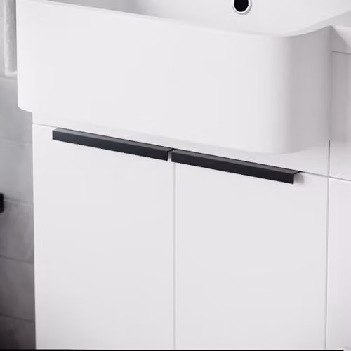 Nes Home Brushed Black Bar Handles for Vanity with Fixing (Pair) – 2