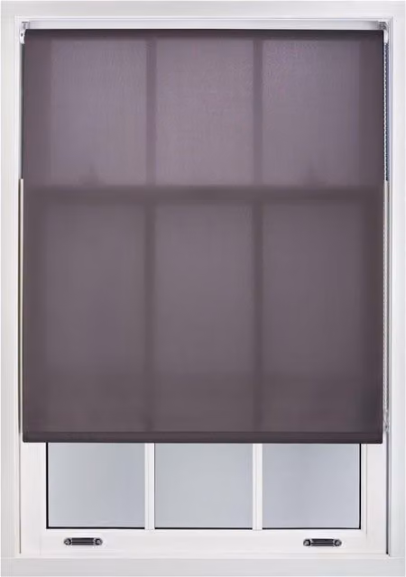 Furnished Grey Semi-Transparent Polyester Roller Blinds, W: 70 cm, H: 210 cm – 1