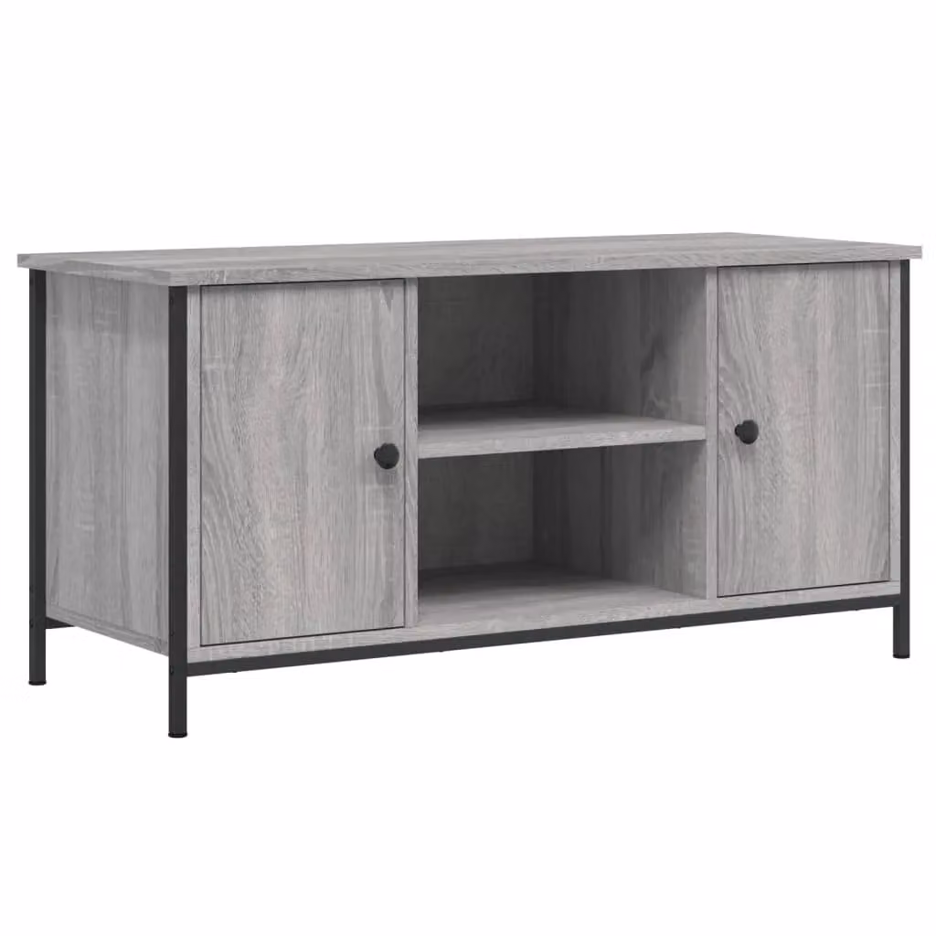 Berkfield Home Grey Sonoma Industrial TV Cabinet W/D/H: 100 x 40 x 50 cm – 2