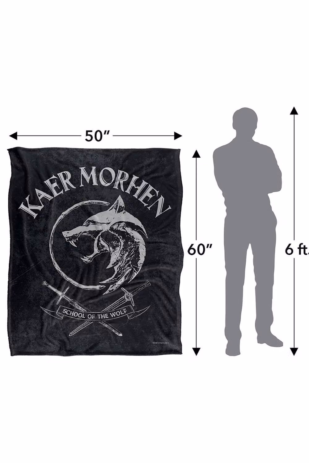The Witcher Kaer Morhen Silky Touch Super Soft Fleece Throw Blanket, White, W/D/H: 152 x 127 cm – 8