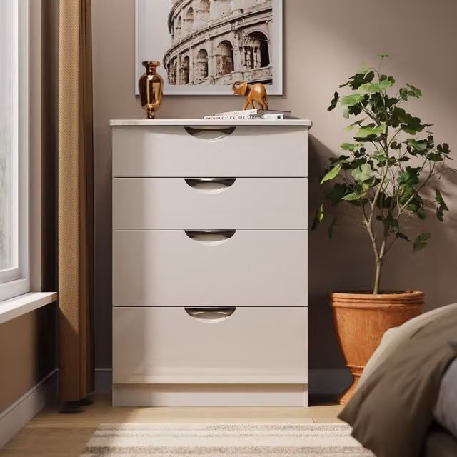 2 U Holborn 4 Drawer Deep Chest in Taupe/Beige – 1