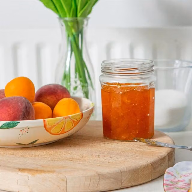 Argon Tableware Set of 12 Transparent Glass Jam Jars with Metal Screw Lids, 380 ml