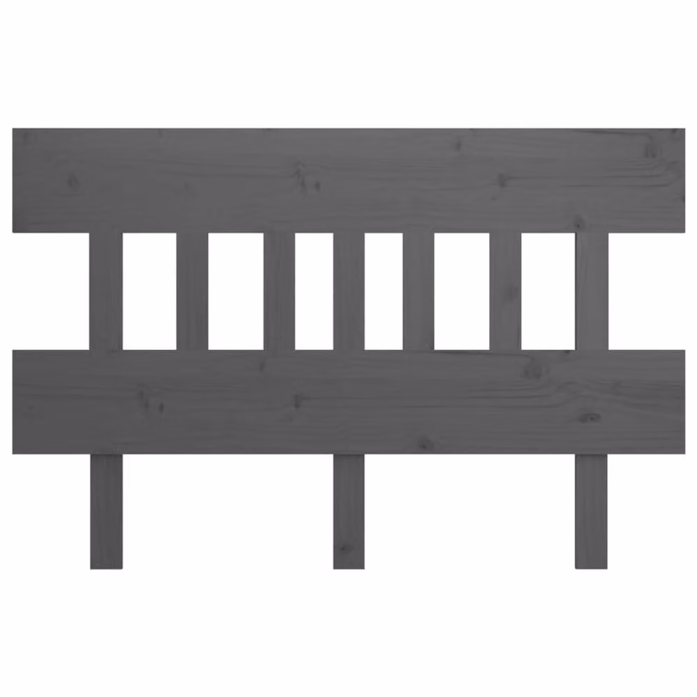 Berkfield Home Grey Rustic Solid Pine Wood Bed Headboard W: 163.5 cm, D: 3 cm, H: 81 cm – 3