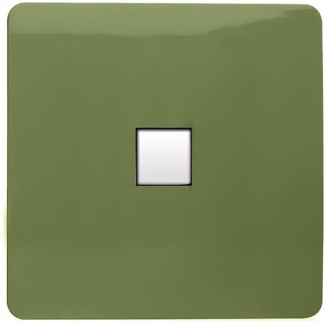 Trendi Switch 1 Gang RJ45 Cat 6 Ethernet Socket in Moss Green