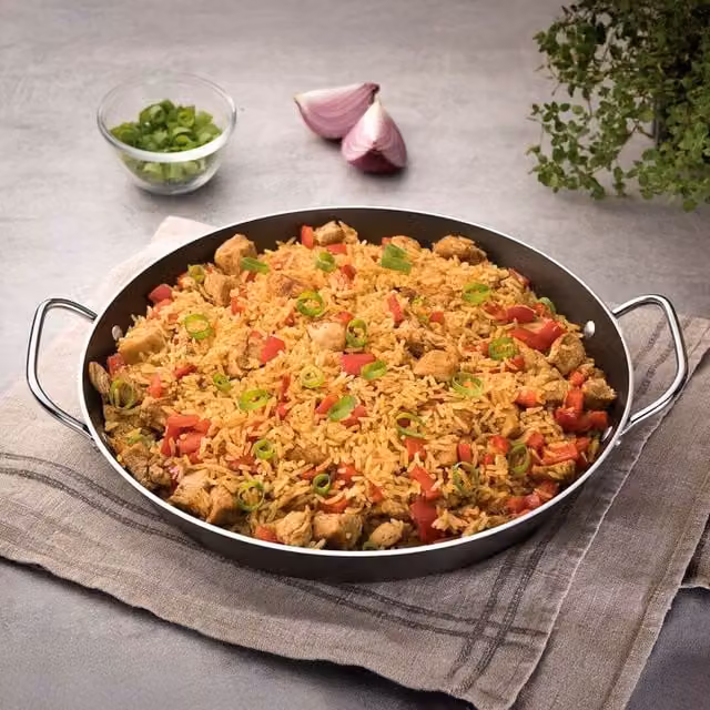 Tramontina Black Non-stick Aluminium Paella Pan, 34 cm, 3.7 l
