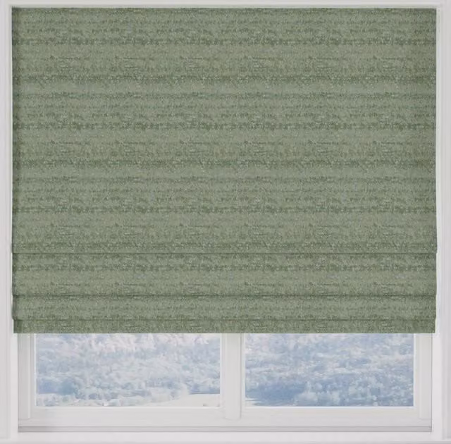Terrys Euphoria Made to Measure Blackout Roman Blind in Eucalyptus Green