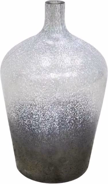 Ivyline Verre Stem Atlantic Blue Frosted Glass Vase H: 30 cm, W: 18 cm, D: 18 cm – 1
