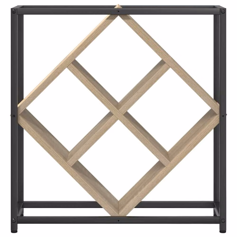 Berkfield Home Sonoma Oak Wine Rack in Light Tan, W/D/H: 51 x 18 x 52.5 cm – 4