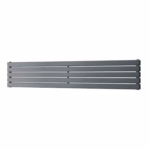 UK Radiators Typhoon Axis Anthracite Horizontal Designer Double Panel Steel Radiator W: 180 cm, H: 34 cm – 2