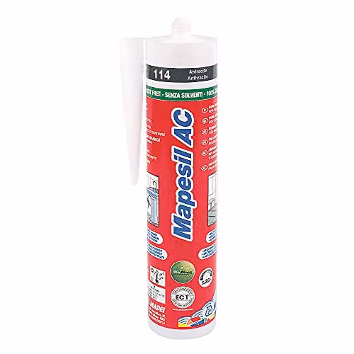 Mapei Mapesil AC Mould Resistant Silicone Sealant, Anthracite Grey, 310 ml – 1
