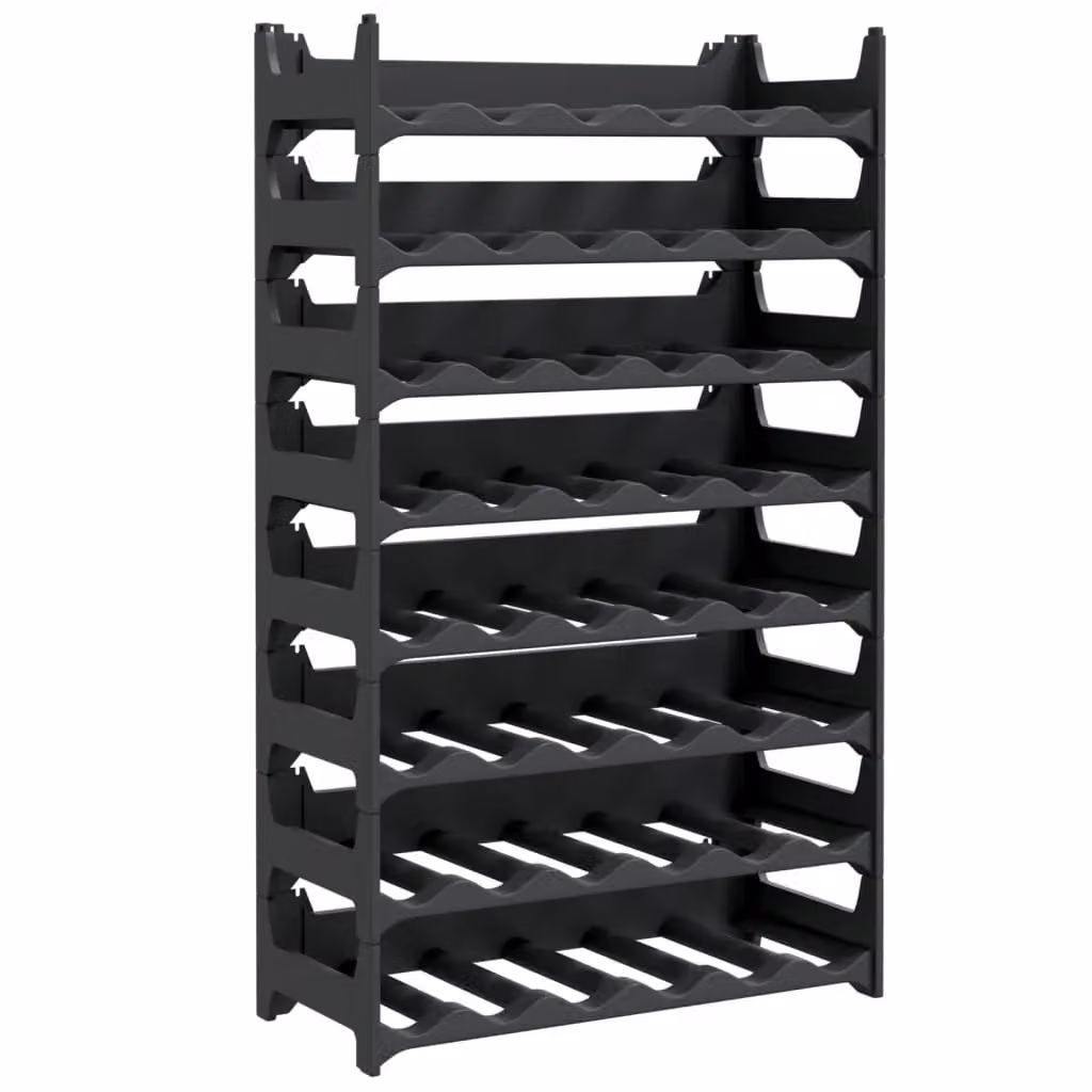 Berkfield Home Stackable Wine Rack for 48 Bottles in Matt Black – 2