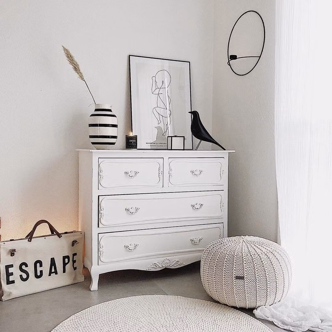 Zuri House Moon Crochet Rug in White, Diameter: 110 cm – 2