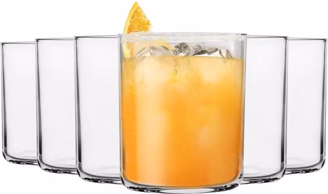 Bormioli Rocco Transparent Water Glasses, 280 ml, Set of 12