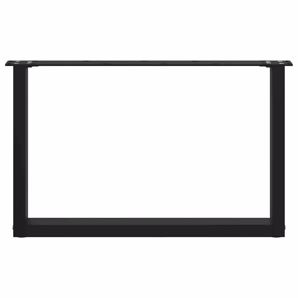 Berkfield Home U-Shaped Steel Coffee Table Legs, Black, 2 Pieces, H: 60 cm, W: 42.5-43 cm – 3