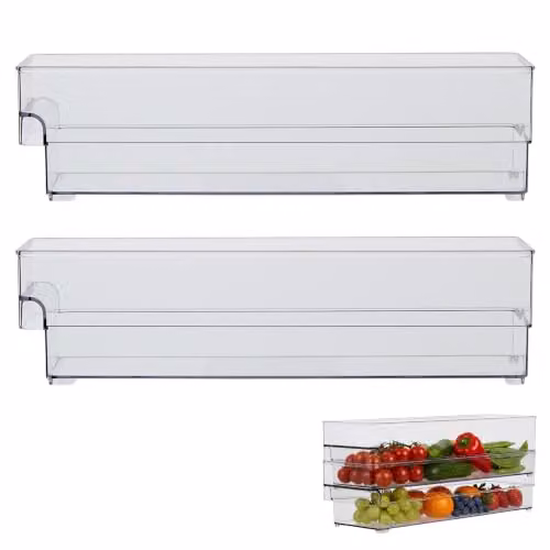 Orsina Set of 2 Transparent Plastic Fridge Organisers – 1