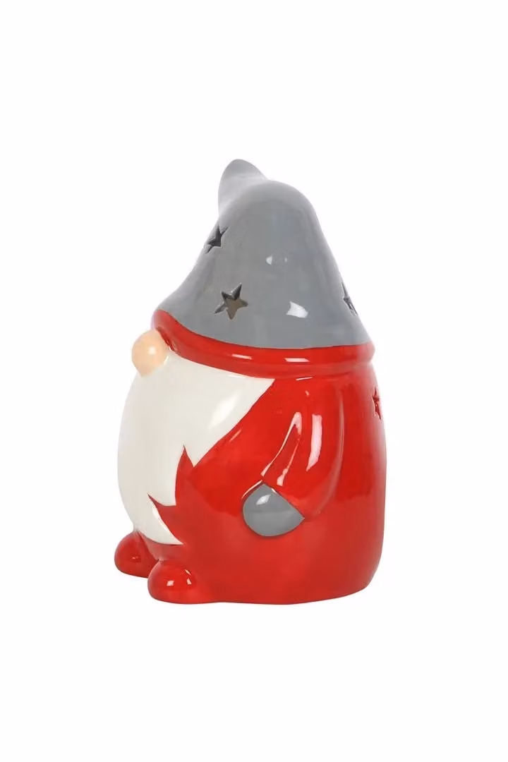KDMD Red and Grey Ceramic Gonk Tealight Holder – 2