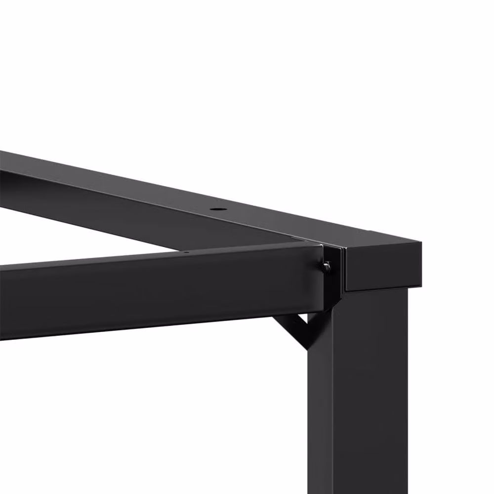 Berkfield Home O-Frame Dining Table Legs in Matt Black Steel, W/D/H: 70 x 70 x 73 cm – 4