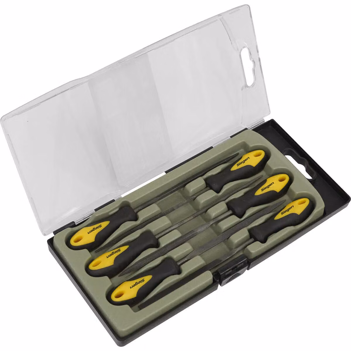Loops 6 Piece 100mm Needle File Set with Comfort Grip Handles in Multicolour and Black – 2