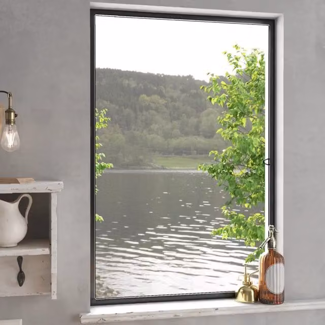 Berkfield Home Insect Screen for Windows, Anthracite and Black, W: 80 cm, H: 120 cm