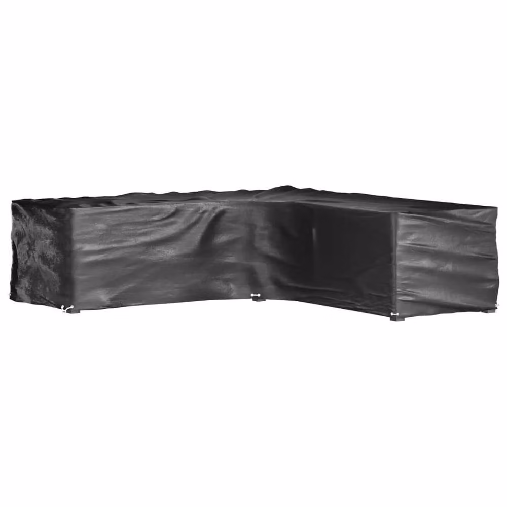Berkfield Home L-Shaped Garden Furniture Covers, 2 Pack, Black, W/D/H: 285 x 285 x 70 cm – 3
