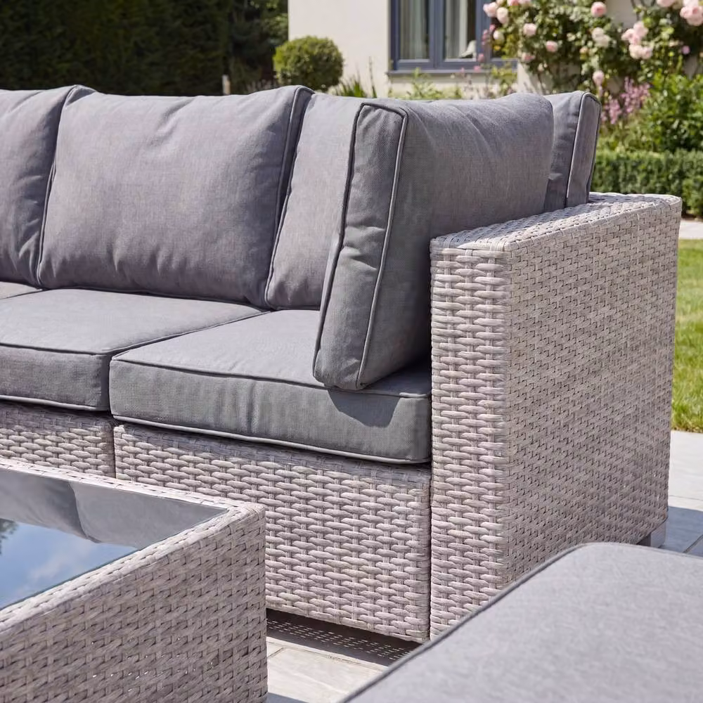 Artemis Home Saviano 5 Seat Modular L-Shaped Rattan Corner Set in Grey – 2