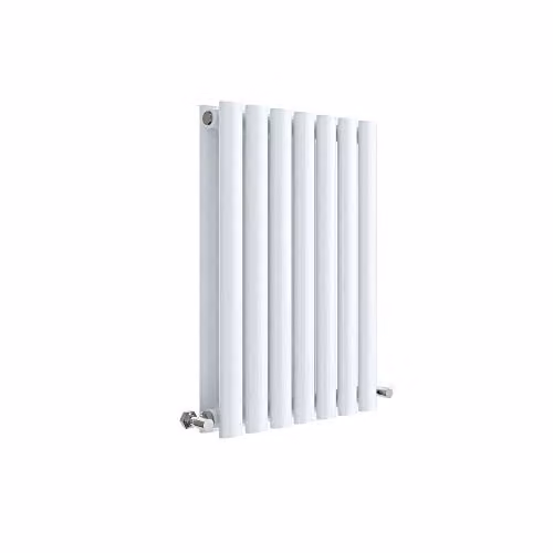 Nuie HL337D Revive Modern Horizontal Double Panel Wall Mounted Designer Radiator, White, W: 60 cm, H: 41.2 cm, D: 7.8 cm