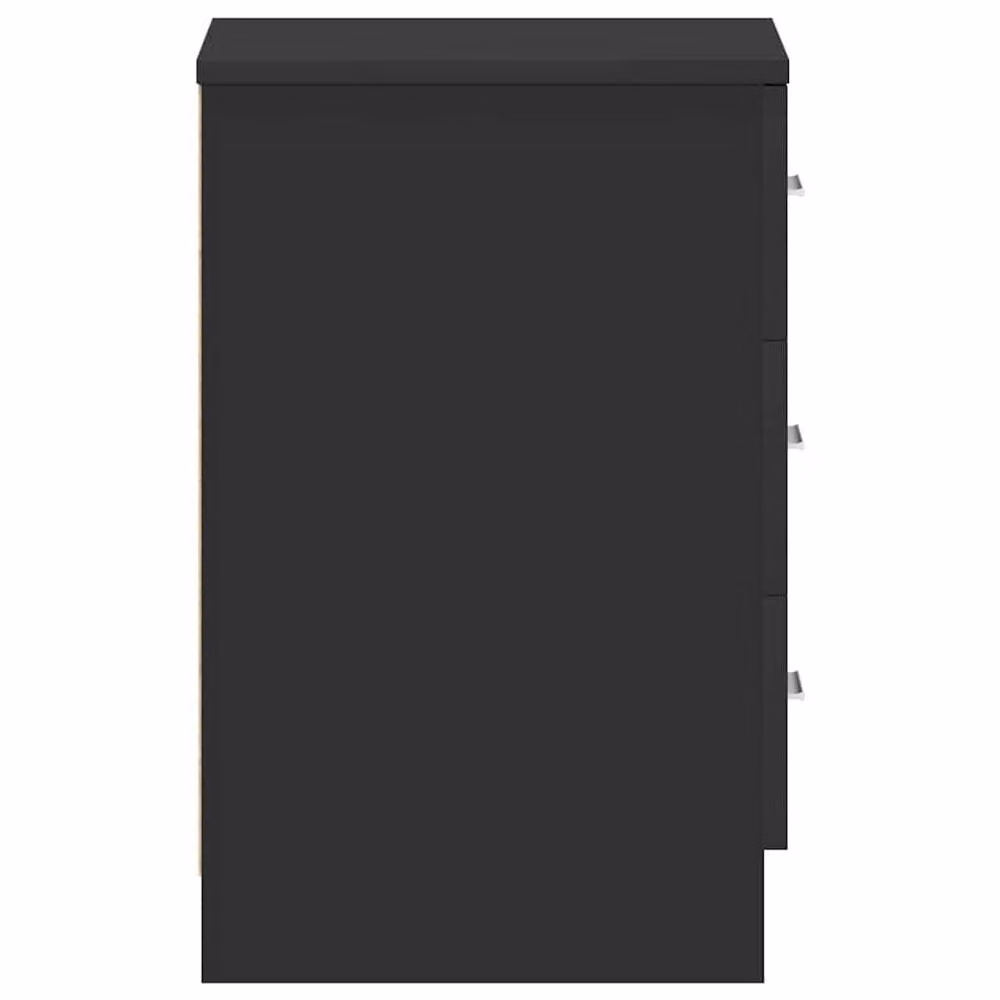 Berkfield Home Elegant Bedside Cabinet in Black, W/D/H: 38 x 35 x 56 cm – 3